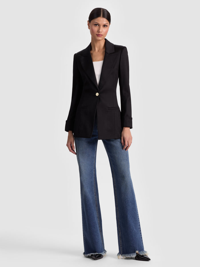 BURNS FITTED BLAZER - BLACK