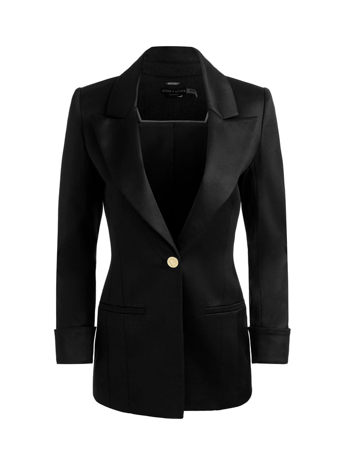 BURNS FITTED BLAZER - BLACK