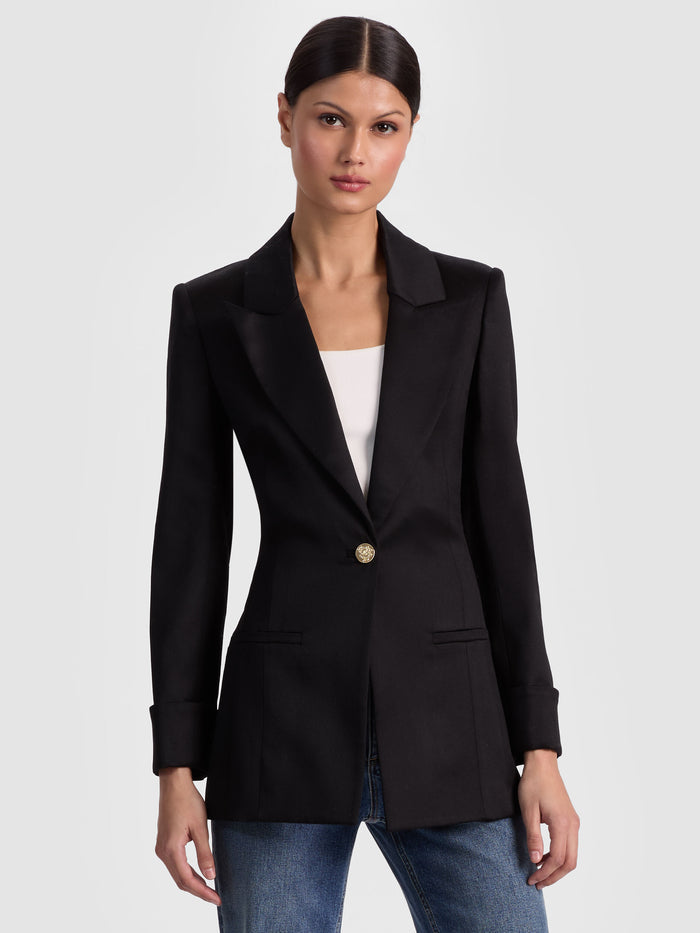 BURNS FITTED BLAZER - BLACK