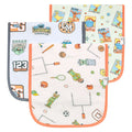 Burp Cloth Set of 3- Sesame Street Varsity Friends