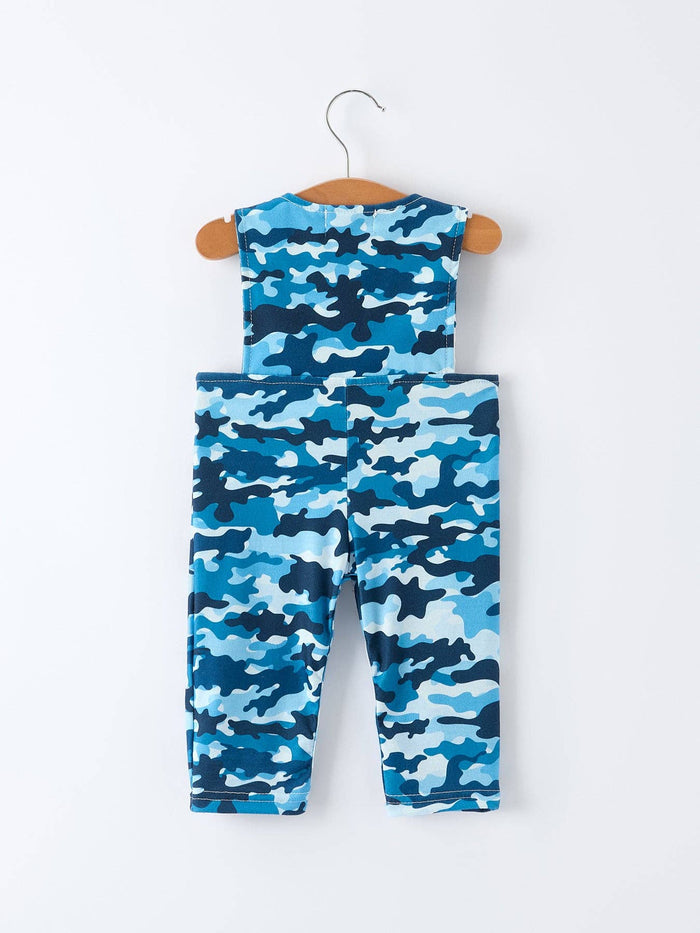 Camouflage "HUNTING BUDDY"Embroidery Baby Boy Romper