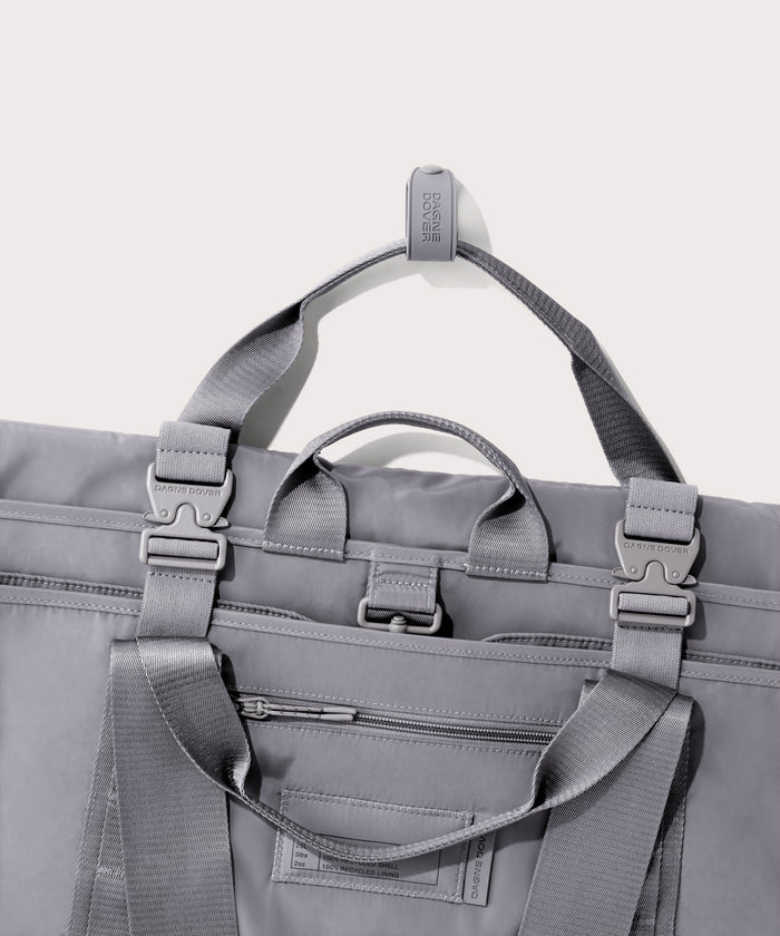Detail shot of Capri garment bag in ash