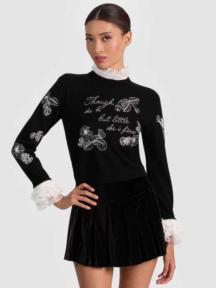 CAROLANN PULLOVER - BLACK/WHITE