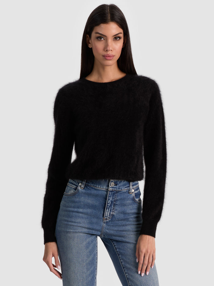 CAROLEE CASHMERE PULLOVER - BLACK