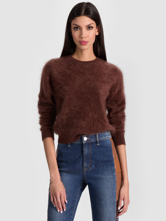 CAROLEE CASHMERE PULLOVER - DARK CHOCOLATE