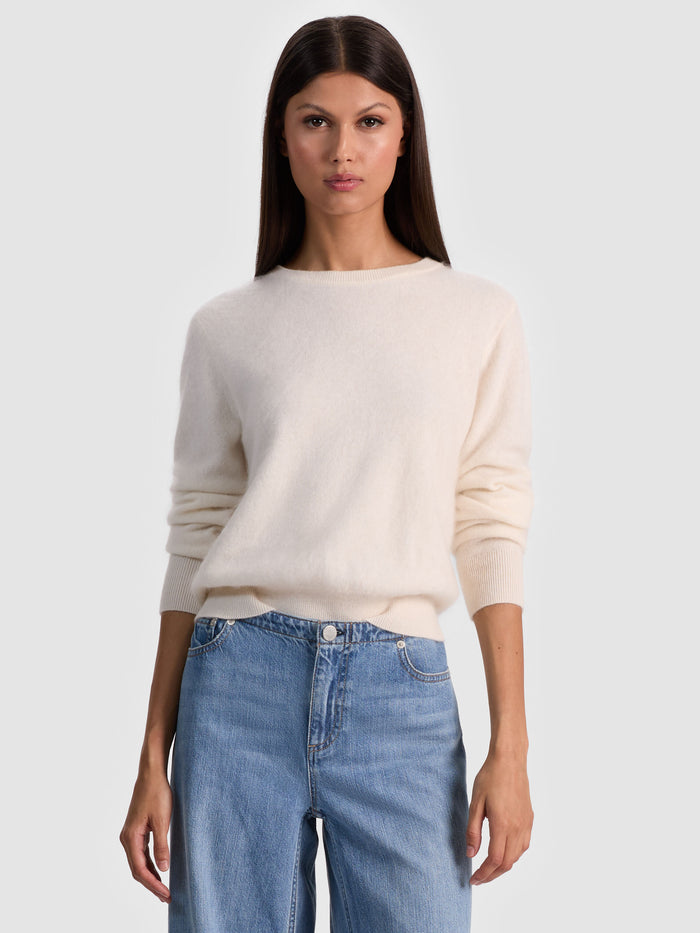 CAROLEE CASHMERE PULLOVER - ECRU