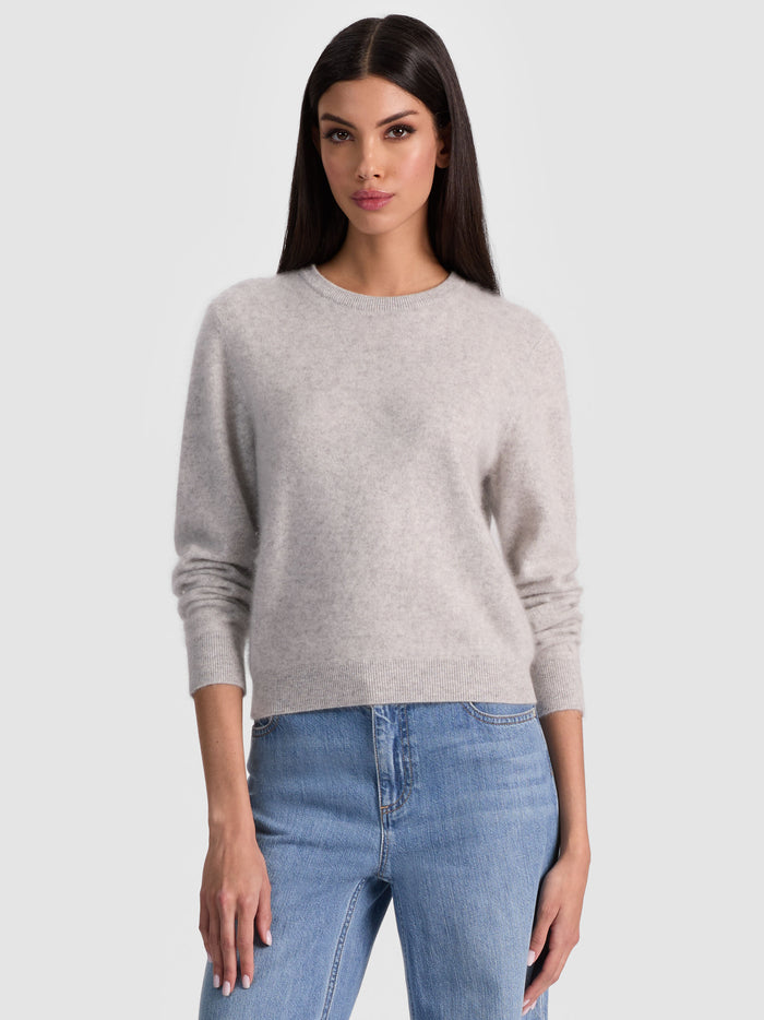 CAROLEE CASHMERE PULLOVER - STORM GREY HEATHER