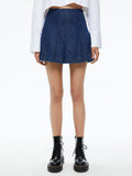 CARTER PLEATED DENIM MINI SKIRT - LOVE TRAIN