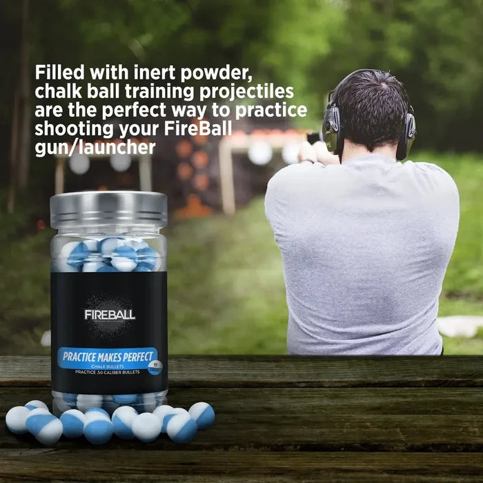 Chalk balls for training and Self Defense | .50 Caliber Inert rounds