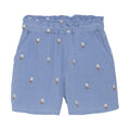 Chambray Embroidered Shorts