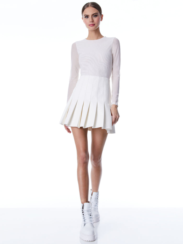 CHARA VEGAN MINI DRESS - ECRU