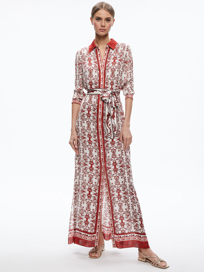 CHASSIDY MAXI SHIRT DRESS - FATAL ATTRACTION OFF WHITE