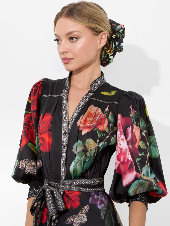 CHER LARGE SCRUNCHIE - IN THE WIND FLORAL