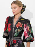 CHER LARGE SCRUNCHIE - IN THE WIND FLORAL