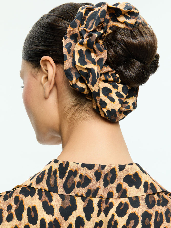 CHER LARGE SCRUNCHIE - SPOTTED LEOPARD