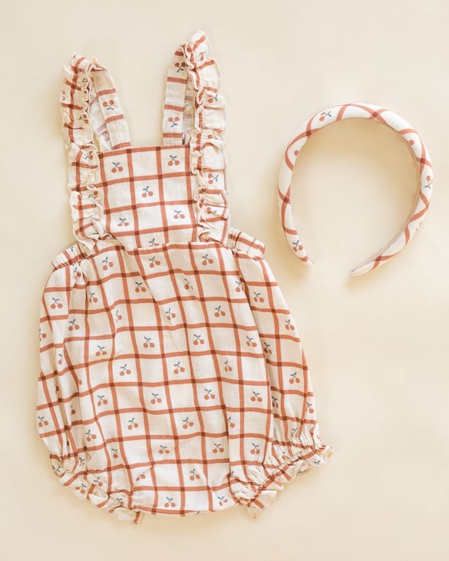 Cherry Check Chiara Romper