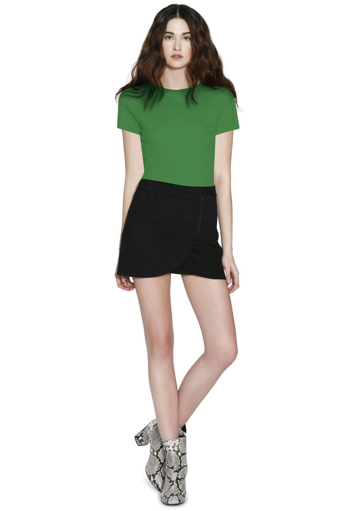 CINDY CLASSIC CRWNCK CRPPD TEE - BRIGHT JUNIPER
