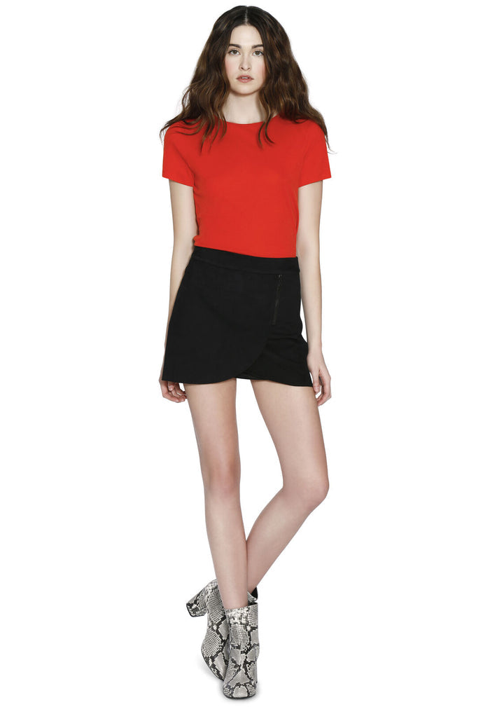 CINDY CLASSIC CRWNCK CRPPD TEE - PERFECT POPPY