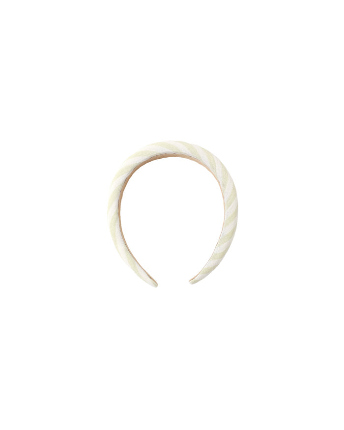 Citron Stripe Padded Headband