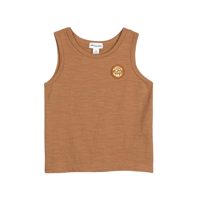Classic Scoops Patch Pecan Slub Jersey Tank