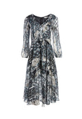 COCO ANIMAL PRINT MIDI DRESS - BLACK MULTI