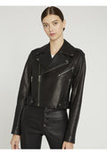 CODY LTHR CROPPED JACKET - BLACK