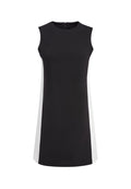 COLEY CREW NECK ALINE DRESS - BLACK/OFF WHITE