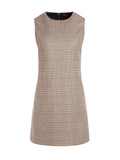 COLEY CREW NECK MINI DRESS - AFTERGLOW PLAID