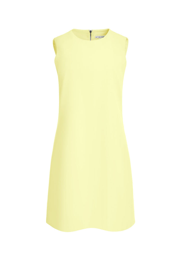 COLEY CREW NECK MINI DRESS - DAFFODIL