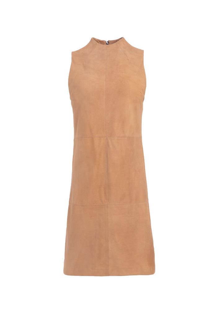 COLEY SUEDE MINI DRESS - TAN