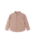 Collared Long Sleeve Shirt- Brick Check