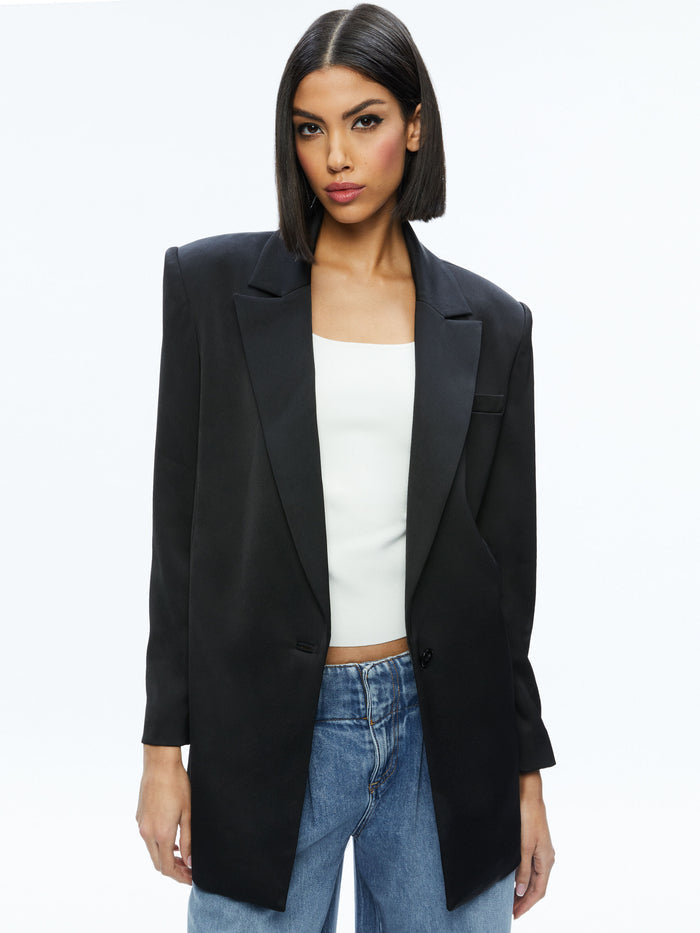 COLLEY OVERSIZED BLAZER - BLACK
