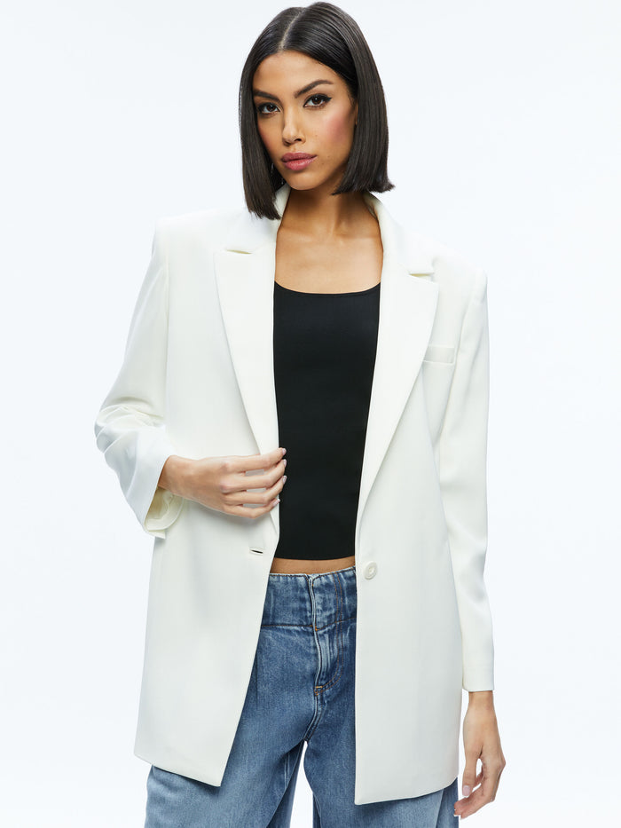 COLLEY OVERSIZED BLAZER - OFF WHITE