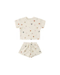 Confetti Hearts Waffle Tee + Short Set