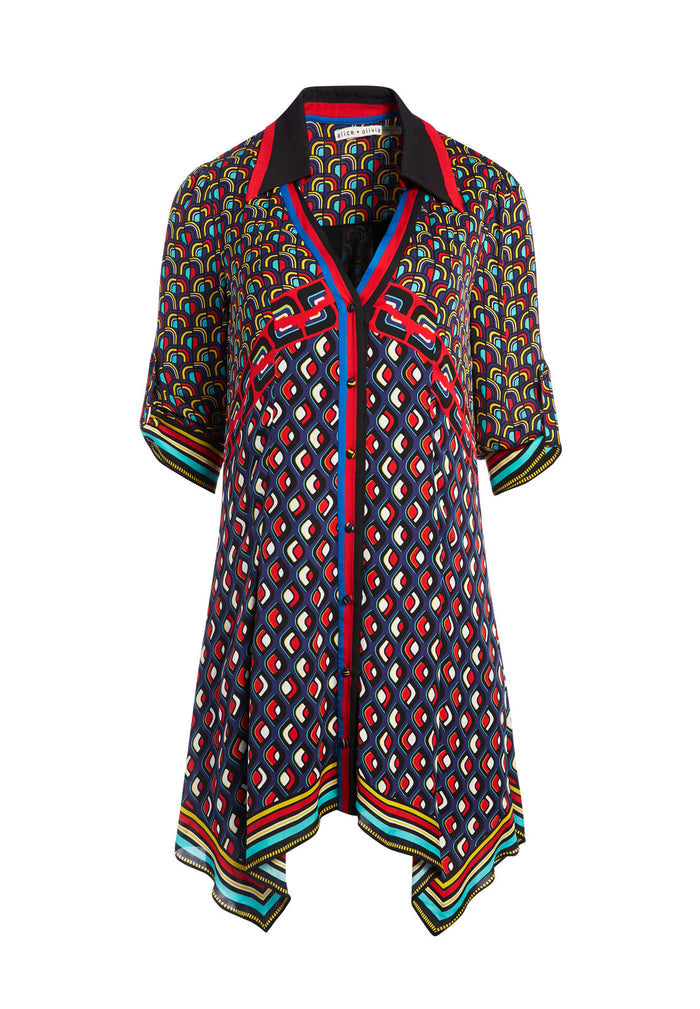 CONNER HANDKERCHIEF SHIRT DRS - DECO MULTI
