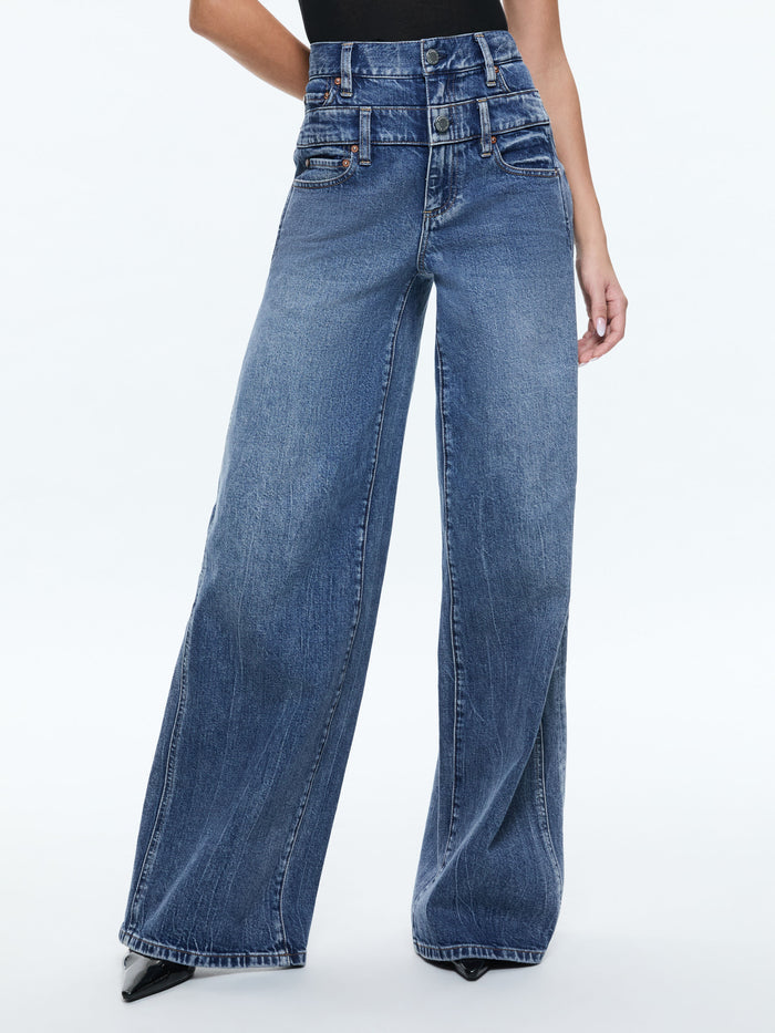 COOL DOUBLE WAISTBAND JEAN - BROOKLYN BLUE