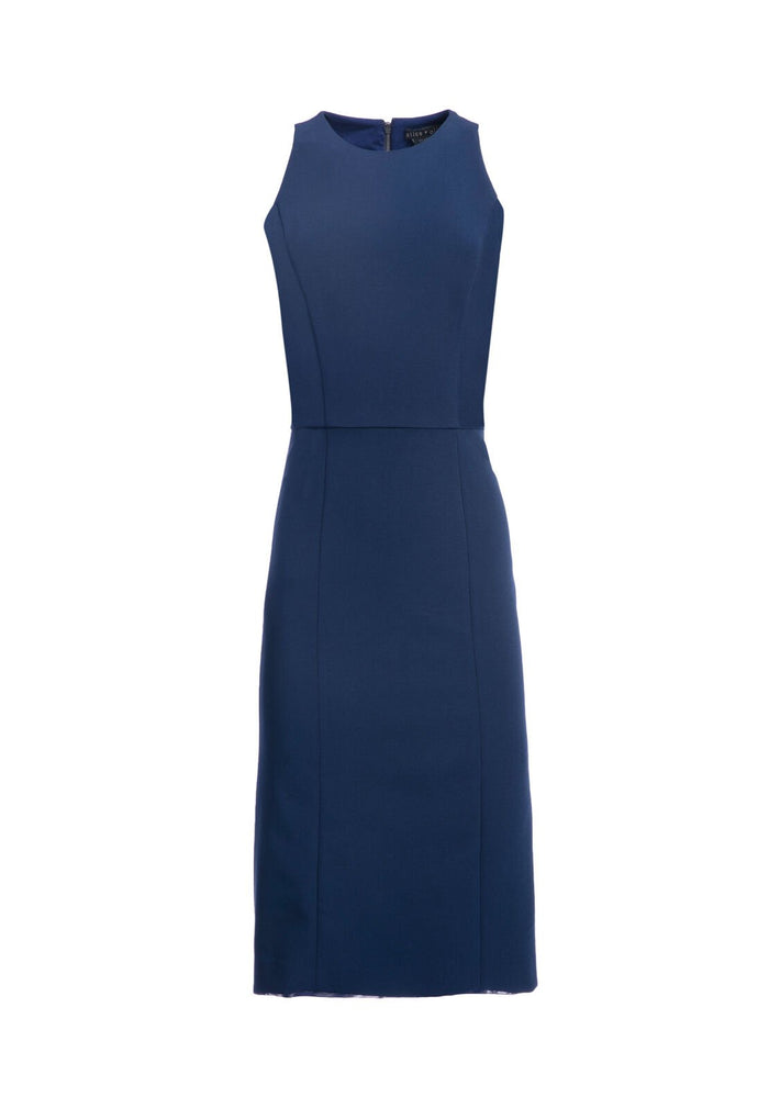 CORA FITTED SLEEVELESS DRESS - SAPPHIRE