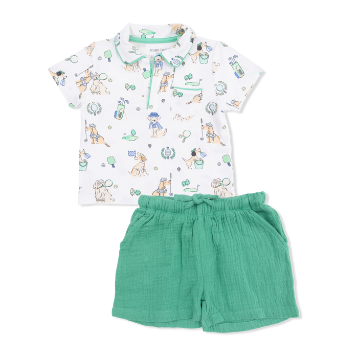 Country Club Dogs Neutral Polo with Casual Short