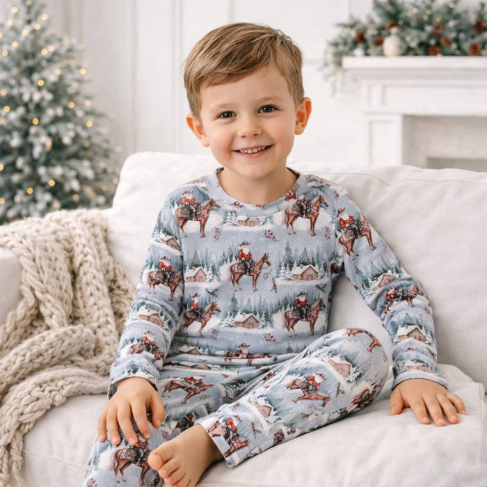 Cowboy Christmas Family Matching Soft Bamboo Pajamas