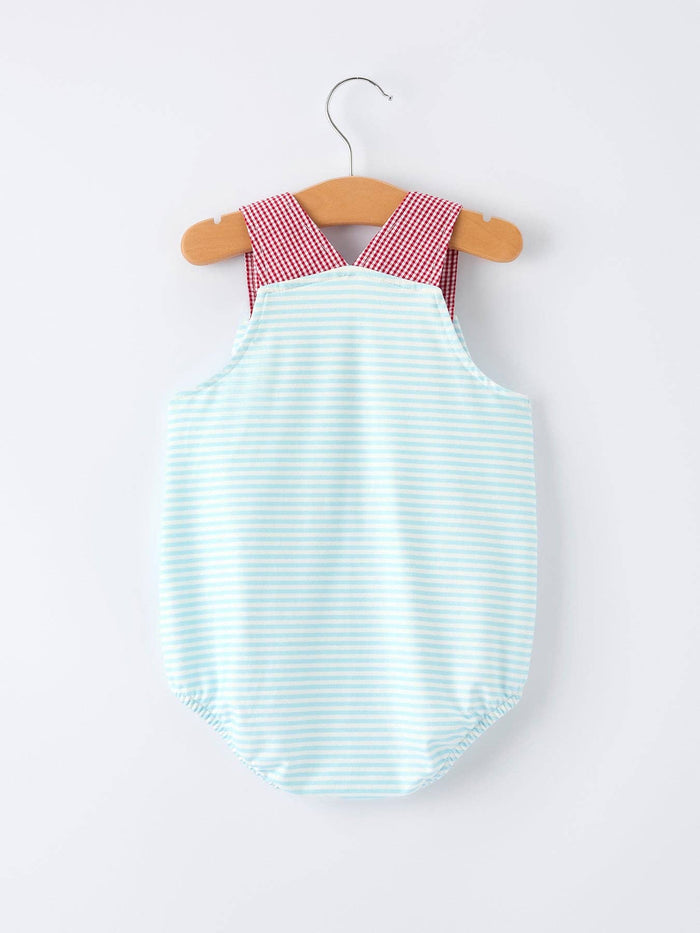 Crab Applique Baby Boy Romper