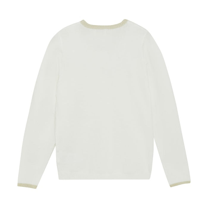 Cream & Gold Pointelle Cardigan