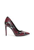CREDA SNAKE SKIN HEEL - BORDEAUX