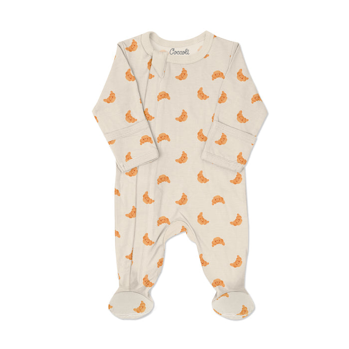 Croissant Zippered Footie