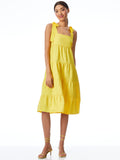 CYNTHIA TIE STRAP MIDI DRESS - SUNBEAM