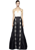 DALYA LACE INSRT BALL GOWN - BLACK / NUDE