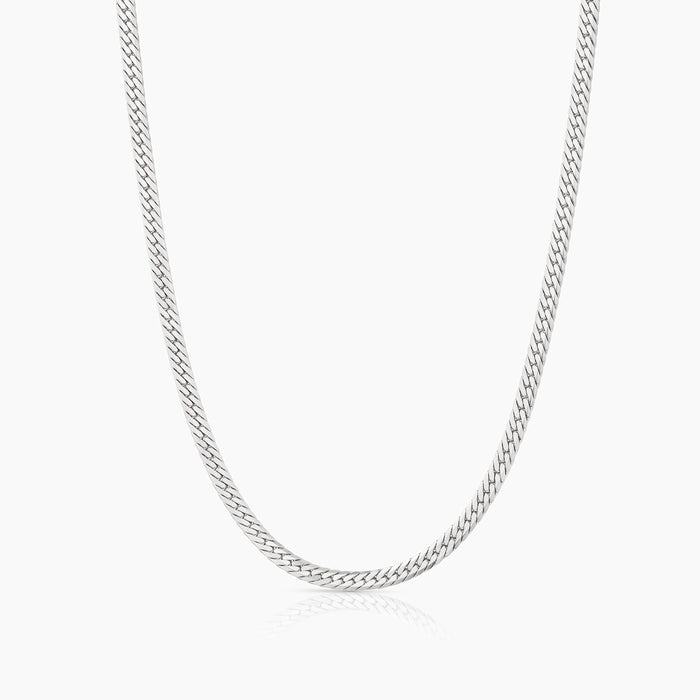 Dani Silver Herringbone Necklace