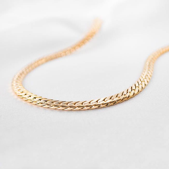 Dani Silver Herringbone Necklace