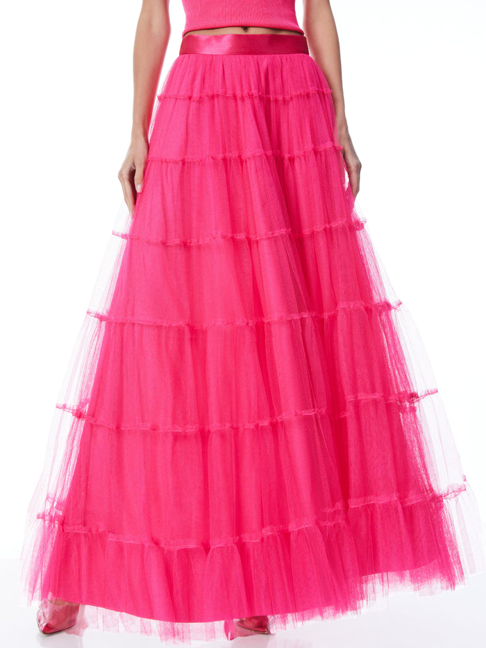 DARCY TULLE MAXI SKIRT - CANDY