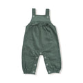 Dark Ivy Corduroy Yoke Ruffle Overall