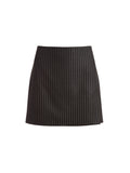 DARMA HIGH WAISTED MINI SKIRT  - PINSTRIPE